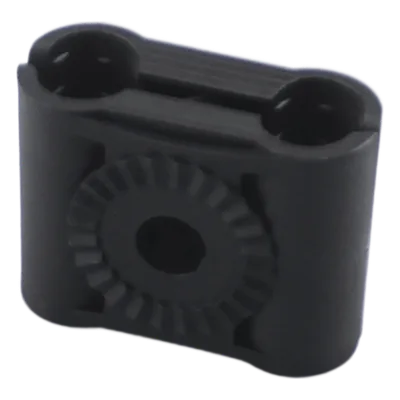 Sujetador Plástico para Cable Coaxial / Doble Canal / 3/8" (9.5 mm) a 11 mm / Varilla Roscada 3/8" o M10 / Paquete de 10