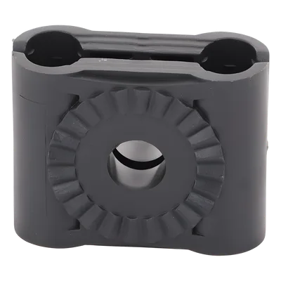 Sujetador Plástico para Cable Coaxial / Doble Canal / 3/8" (9.5 mm) a 11 mm / Varilla Roscada 3/8" o M10 / Paquete de 10