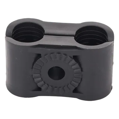 Sujetador Plástico para Cable Coaxial / Doble Fijación / 5/8" / Varilla Roscada 3/8" o M10 / ISO 9001:2015 y RoHS