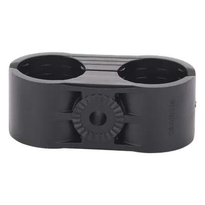 Sujetador Plástico para Cable Coaxial / 2 Cables / 1-1/4" Nominal / Rango 1.535" a 1.614" (39 a 41 mm) / Montaje Varilla 3/8" o M10 / Paquete 10 Unidades