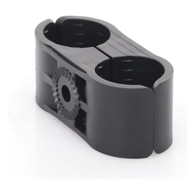 Sujetador Plástico para Cable Coaxial / 2 Cables / 1-1/4" Nominal / Rango 1.535" a 1.614" (39 a 41 mm) / Montaje Varilla 3/8" o M10 / Paquete 10 Unidades