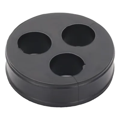 Inserto de Caucho para Placa Pasamuro / 3 Orificios / Cable 7/8 in / Diámetro Exterior 85 mm (3.34 in) / Grosor 25.4 mm (1 in)