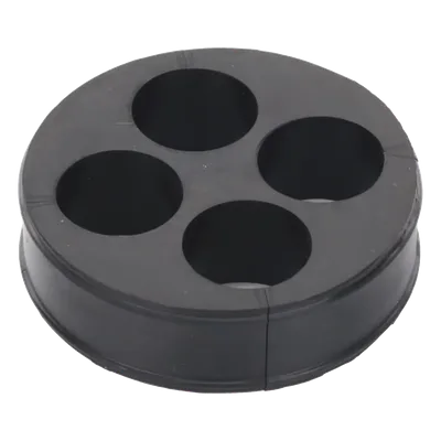 Inserto de Caucho EPDM / 4 Orificios / Cable 7/8 in / Diámetro Exterior 85 mm / Grosor 25.4 mm (1 in)