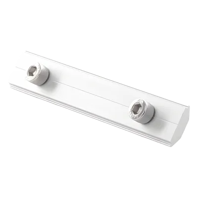 Conector de empalme para riel / Aluminio anodizado / 5 cm y 8 cm / 1.97 in y 3.15 in