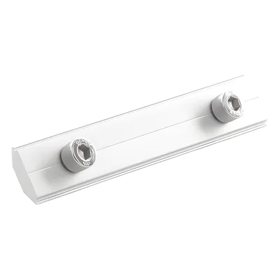 Conector de empalme para riel / Aluminio anodizado / 5 cm y 8 cm / 1.97 in y 3.15 in
