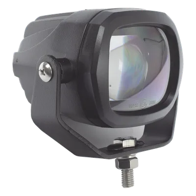 Señalizador LED para Montacargas / Flecha de Dirección Azul Móvil / 12-80 V CC / Carcasa Aluminio y Policarbonato / Certificaciones CE, R10, UL, RoHS