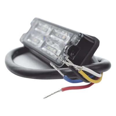 Luz de Advertencia LED de Montaje en Superficie / 12 LEDs de 1 W / 36 Patrones de Destello / IP67 / SAE Clase I / 0.5 Pulgadas de Profundidad
