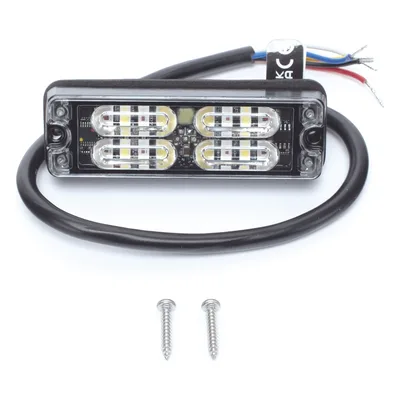 Luz de Advertencia LED de Montaje en Superficie / 12 LEDs de 1 W / 36 Patrones de Destello / IP67 / SAE Clase I / 0.5 Pulgadas de Profundidad