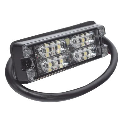 Luz de Advertencia LED de Montaje en Superficie / 12 LEDs de 1 W / 36 Patrones de Destello / IP67 / SAE Clase I / 0.5 Pulgadas de Profundidad
