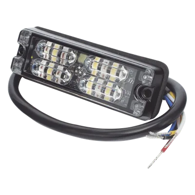 Luz de Advertencia LED de Montaje en Superficie / 12 LEDs de 1 W / 36 Patrones de Destello / IP67 / SAE Clase I / 0.5 Pulgadas de Profundidad