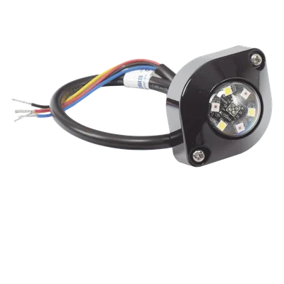 Luz de Advertencia Direccional LED / 6 LED / Rojo/Claro / IP67 e IP69K / 12-24 V / 69 Patrones Sincronizables