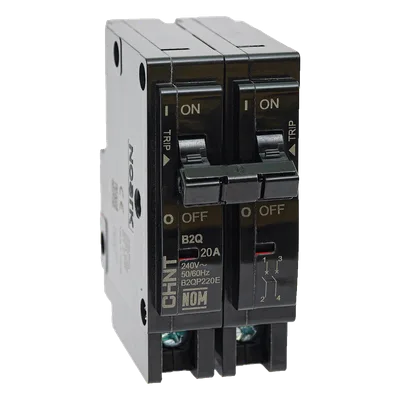 Interruptor Termomagnético Enchufable / 2 Polos / 60A / 240 VCA / Capacidad Interruptiva 10 kA / Rango -30 a 70 °C