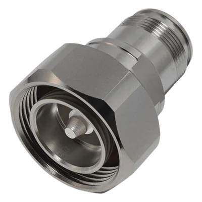Adaptador en Línea / DIN 7-16 Macho a 4.3-10 Hembra / Bronce Blanco / Teflón / 6 GHz / PIM -155 dBc