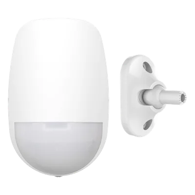 Detector de Movimiento Inalámbrico / Doble Tecnología PIR + Microondas / Inmunidad a Mascotas 30 kg / Cobertura 12 m (39.4 ft) / Ángulo 85.9° / Comunicación 433 MHz AES-128