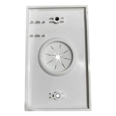 Placa de Pared / Orificio con Grommet / Montaje Vertical / ABS Blanco