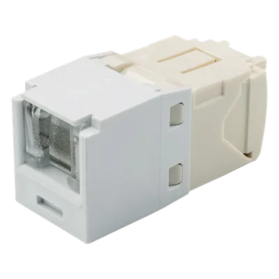 Conector Jack RJ45 / Categoría 6 / Terminación sin Herramientas / Mini-Com / 8 Posiciones 8 Cables / Color Blanco