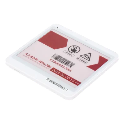Etiqueta Electrónica de Tinta Electrónica / Pantalla EPD 4.2 Pulgadas / Resolución 400x300 / Bluetooth 5.0 de Bajo Consumo / IPX7 / Duración 5 Años