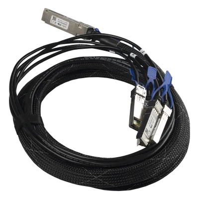 Cable de conexión breakout / 100G QSFP28 a 4x25G SFP28 / 40G QSFP+ a 4x10G SFP+ / 3m (10 pies)