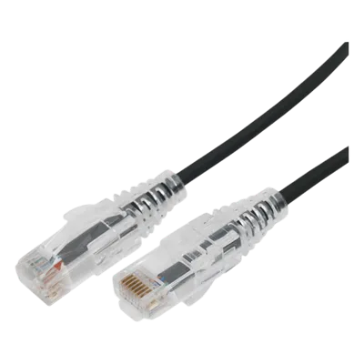 Cable de Parcheo UTP / Cat6A / 1 m (3.28 ft) / 28 AWG / Slim / RJ45 / Negro