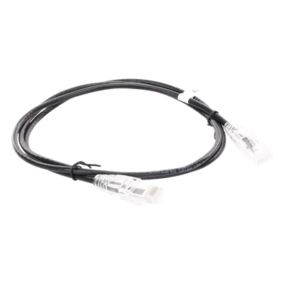 Cable de Parcheo UTP / Cat6A / 1 m (3.28 ft) / 28 AWG / Slim / RJ45 / Negro