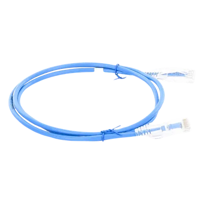 Cable de Parcheo Slim UTP / Cat6A / 1 Metro (3.28 Pies) / 28 AWG / Azul