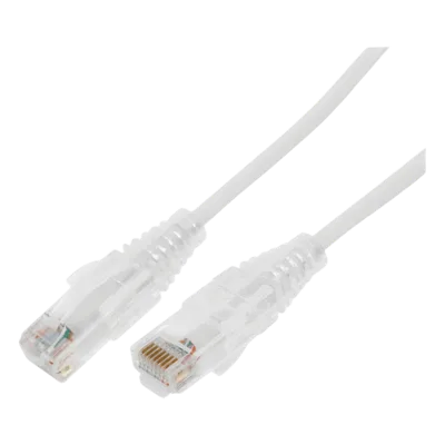 Cable de Parcheo Slim UTP Cat6A / 5 m (16.40 ft) / 28 AWG / Blanco / RJ45