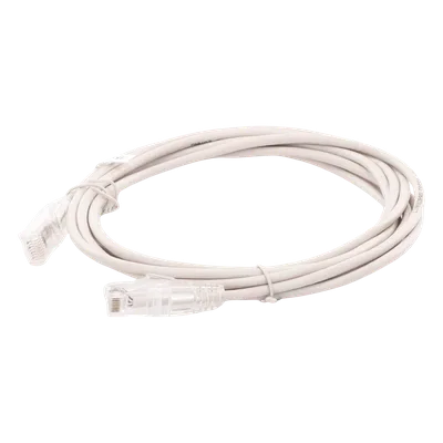 Cable de Parcheo Slim UTP Cat6A / 3 m (9.84 ft) / 28 AWG / Gris / RJ45