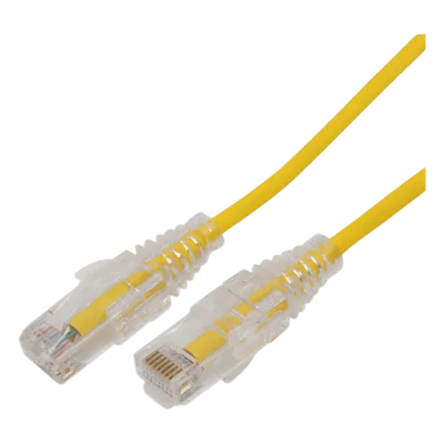 Cable de Parcheo Slim UTP / Cat6A / 3 m (9.84 ft) / 28 AWG / Amarillo / RJ45