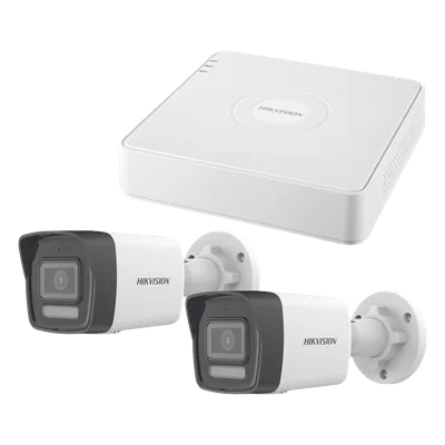 Kit de Videovigilancia IP / 2 Megapixel / NVR 4 Canales con 4 Puertos PoE / 2 Cámaras Bala / ColorVu Lite 20 m (65.6 ft) / IR 30 m (98.4 ft) / AcuSense Lite