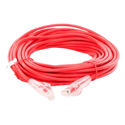 Cable de Parcheo Slim UTP Cat6A / 10 m (32.81 ft) / 28 AWG / Rojo / RJ45