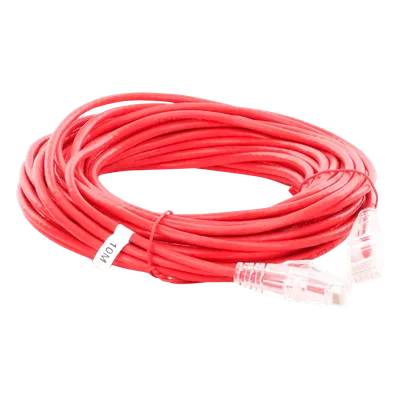 Cable de Parcheo Slim UTP Cat6A / 10 m (32.81 ft) / 28 AWG / Rojo / RJ45