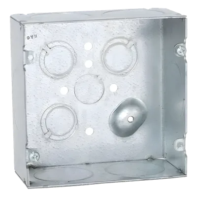Caja Cuadrada / Acero Galvanizado / 6 Entradas 1 1/4" / 42 in³ / Profundidad 2-1/8" / UL Listed