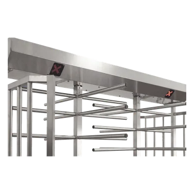 Torniquete Doble de Cuerpo Completo / Acero Inoxidable 304 / 25 Personas/min / 110 VAC / Apertura Automática en Emergencias