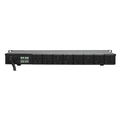 Secuenciador de Potencia / 8 Canales / Retraso 1 s / 6000 W Total / 10 A por Canal / Activación Remota 24 VCD / Rack 19" (1.7 ft)