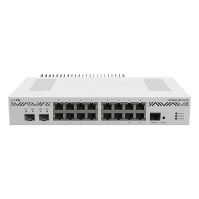 Router Cloud Core / 16 Puertos Gigabit / 2 SFP+ 10G / CPU 4 Núcleos 1.2 GHz / Enfriamiento Pasivo