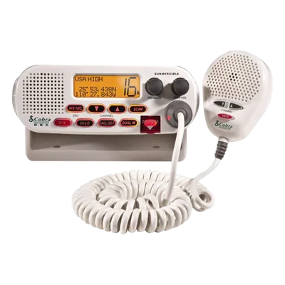 Radio Móvil Marino VHF Clase D / 25 W / 156.050-163.275 MHz / Canales Internacionales, Canadá y EE.UU. / DSC / Dual-Watch / 15.9 cm (6.25 in) Compacto