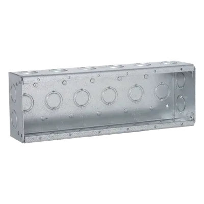 Caja Multigang de Acero / 6 Posiciones / Profundidad 2.5 in / 28 Entradas 1/2"-3/4" / Capacidad 95.3 cu. in / UL Listed