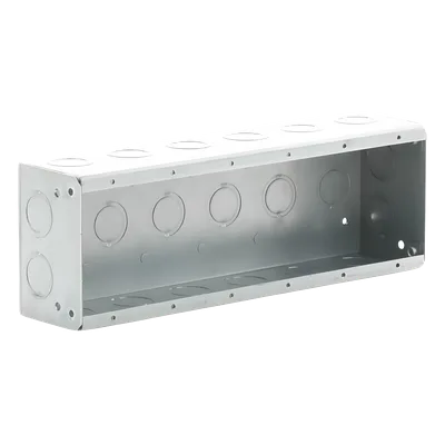 Caja Multigang de Acero / 6 Posiciones / Profundidad 2.5 in / 28 Entradas 1/2"-3/4" / Capacidad 95.3 cu. in / UL Listed
