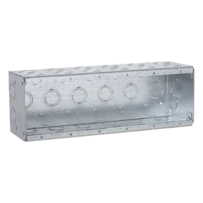 Caja Multigang / 6 Gangs / 3.5 in (8.89 cm) Profundidad / 34 Entradas 1/2-3/4 in (1.27-1.91 cm) / Acero Soldado / 134 in³ Capacidad