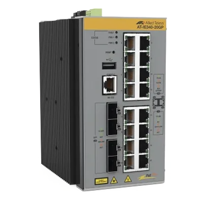 Switch Industrial Capa 3 / 16x PoE+ Gigabit / 4x SFP / TAA / -40°C a 75°C
