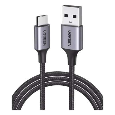 Cable USB-A a USB-C / 2 Metros (6.56 Pies) / 480 Mbps / Carga Rápida 18W / Nylon Trenzado / Aluminio