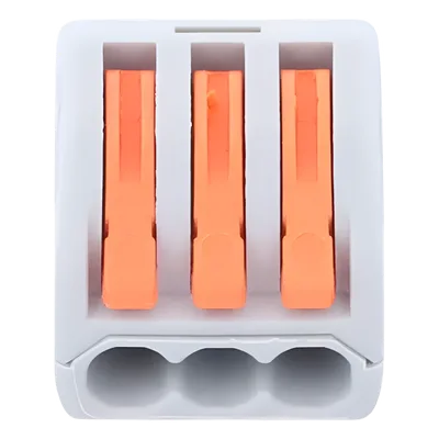 Conector de Presión / 1 Entrada 2 Salidas / 250V 32A / Cables 12AWG-28AWG / 0.63x0.83x0.59 pulgadas