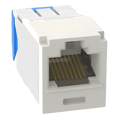Conector Jack RJ45 / Cat 6A / Mini-Com TG / Sin Blindaje / Gel Anti-Corrosión / 22-26 AWG / Color Blanco Mate