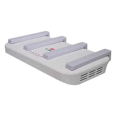 ONU DualMode / Wi-Fi 6 / 4 Puertos Gigabit / 1 Puerto FXS / 1 Puerto PON SC/UPC / USB / 0.82 × 0.48 × 0.12 pies