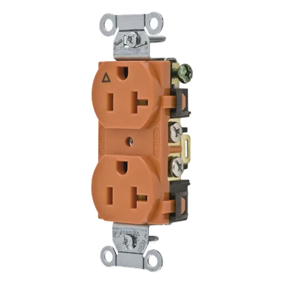 Contacto Dúplex Grado Comercial / 20 A 125 V / NEMA 5-20R / 2 Polos 3 Hilos / Nylon Servicio Extra Pesado / -40°C a 75°C