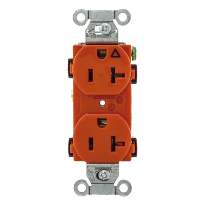 Contacto Dúplex Grado Comercial / 20 A 125 V / NEMA 5-20R / 2 Polos 3 Hilos / Nylon Servicio Extra Pesado / -40°C a 75°C
