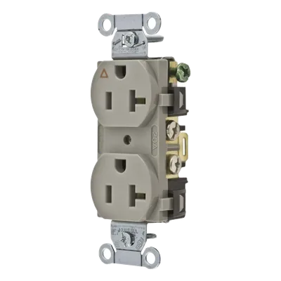 Contacto Dúplex / 20 A / 125 V / 2 Polos 3 Hilos / NEMA 5-20R / Grado Comercial / 3.28 x 1.57 x 1.07 in