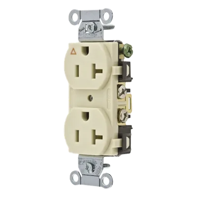 Contacto Dúplex Grado Comercial / 20 A 125 V / 2 Polos 3 Hilos / NEMA 5-20R / Interior Seco / -40 °C a 75 °C