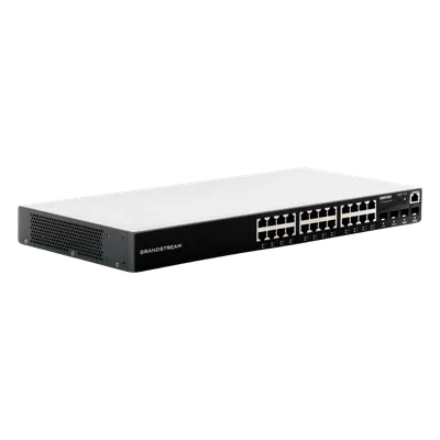 Switch Administrable / 24 Puertos Gigabit RJ45 / 4 Puertos SFP Uplink / 56 Gbps / GWN Cloud