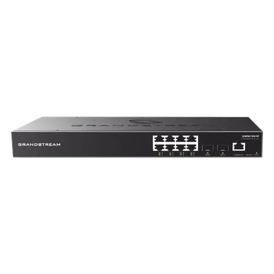 Switch Administrable Gigabit / 8 Puertos RJ45 + 2 SFP Uplink / 20 Gbps / 14.88 Mpps / GWN Cloud